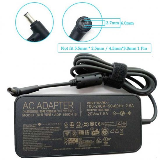 Replacement For 150W 20V 7.5A Asus A18-150P1A AC Adapter