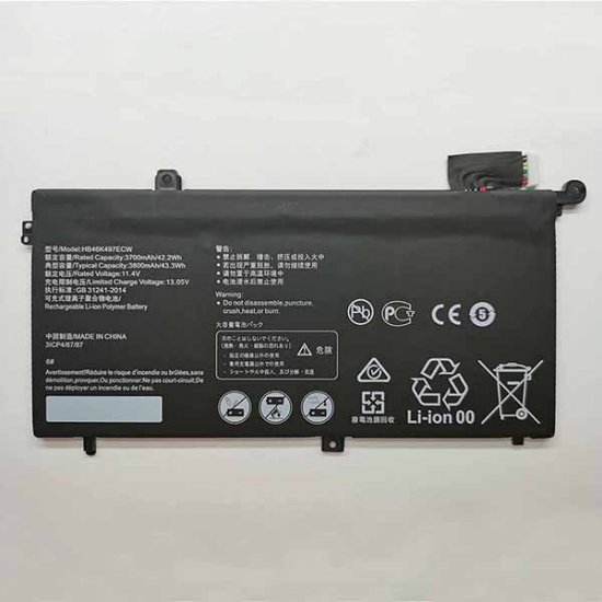 Replacement For Huawei MateBook D 53010BAJ Laptop Battery 3700mAh 11.4V