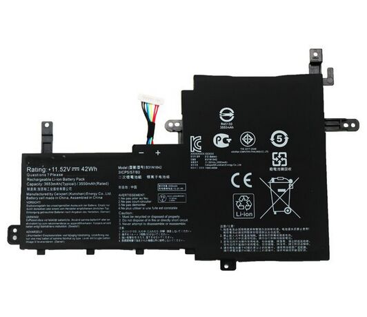 Replacement For Asus B31N1842 Laptop Battery 42Wh 11.52V