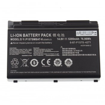 Replacement For Clevo 6-87-P157S-4272 Battery 5200mAh 14.8V