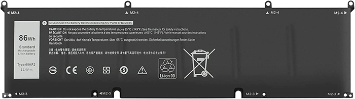 Replacement For Dell M59JH Battery 86Wh 11.4V